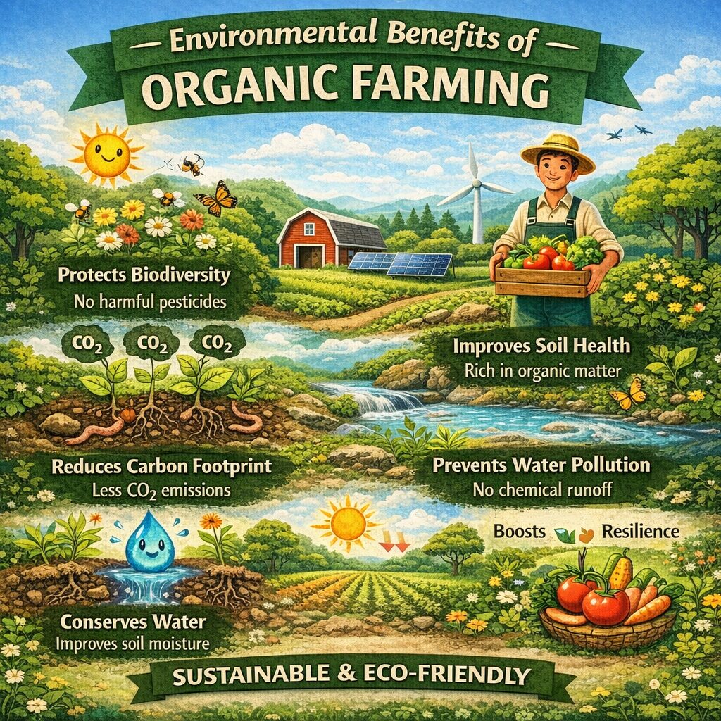 Environmental benefits of organic farming
